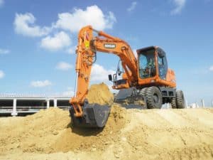 Колесный экскаватор «Doosan DX160W»